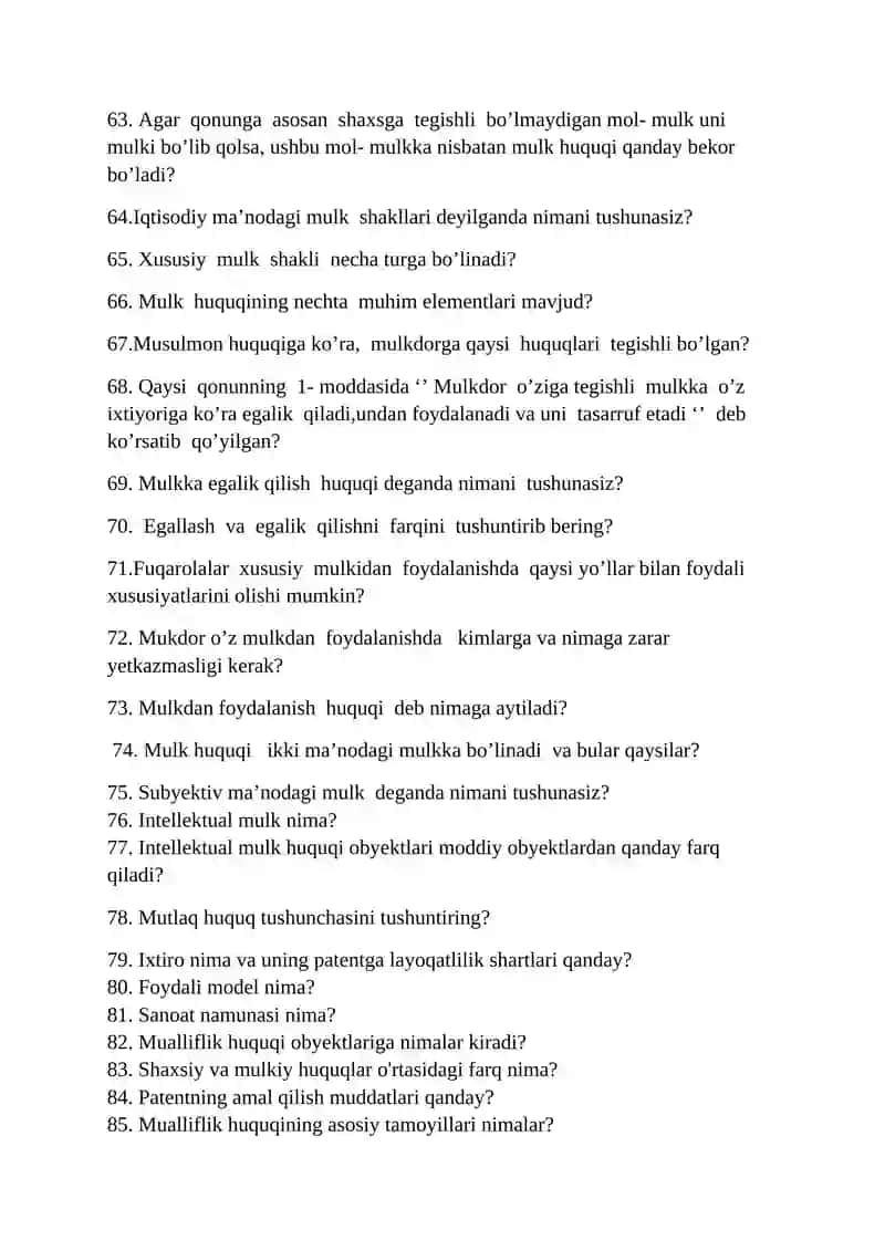 Mulk huquqlari 4