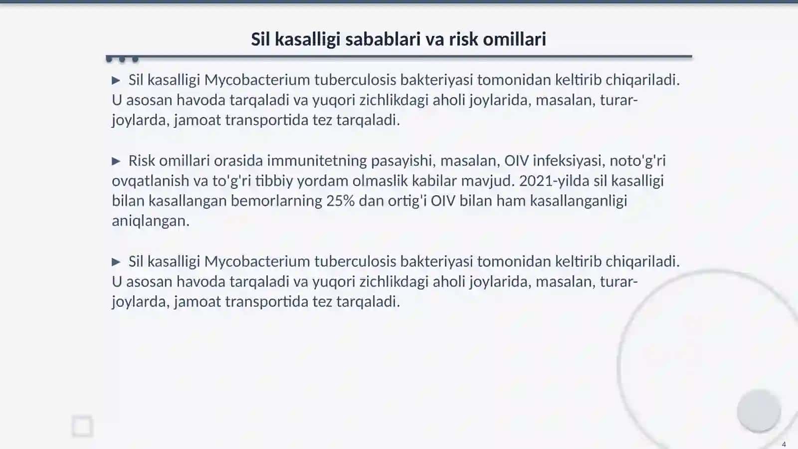 Sil kasalligi epidemiologiyasi va profilaktikasiva epidemiologik nazoratini tashkillashtirish 4