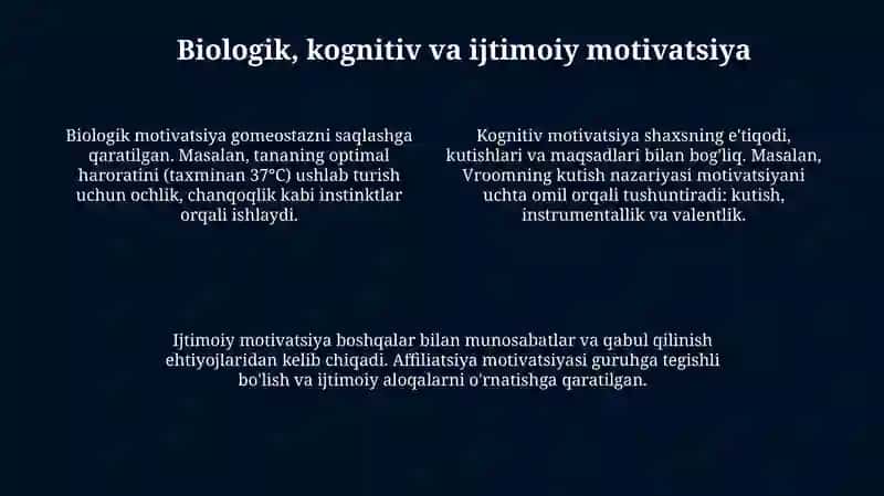 Xorij psixalogiyasida motiv va motivatsiya muammosi 4