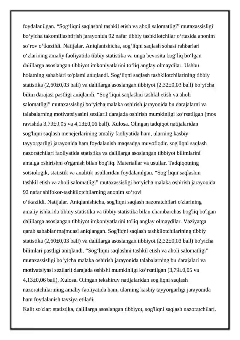 Dalilarga asoslangan tibbiyot 4