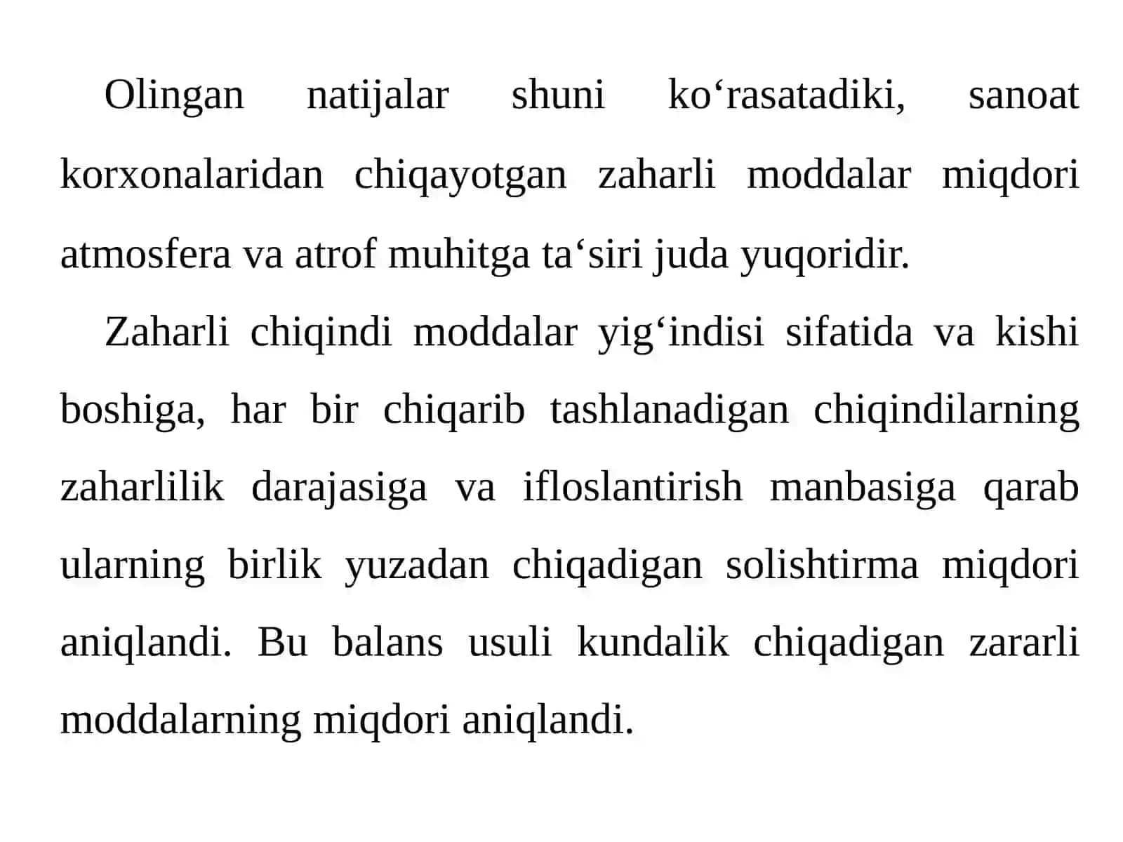 Sanoat korxonalarining atrof muhitga tasirini baholash 4