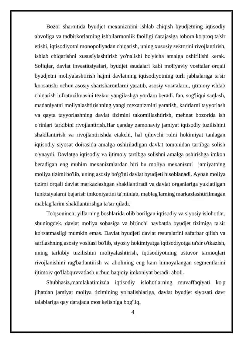 Mamlakatning Barqaror Rivojlanishida Davlat Byudjetining Ahamiyati 4