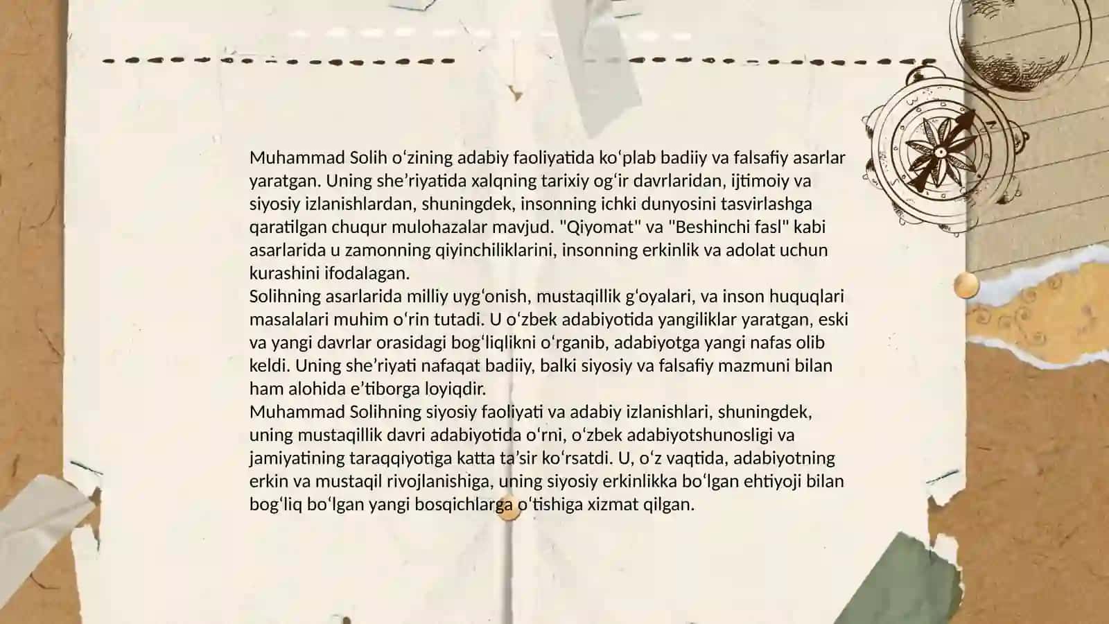 Muhammad solihning oʻzbek adabiyoti tarixida tutkan oʻrni 4