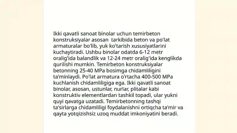 Bir qavatli Sanoat binolarning temirbeton konstruksiyalari 4