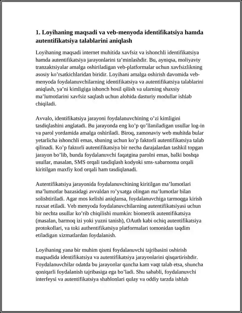 WEB MONEYDA IDENTIFIKATSIYA VA AUTENTIFIKATSIYA QILISH UCHUN DASTURIY MODULNI ISHLAB CHIQISH 4