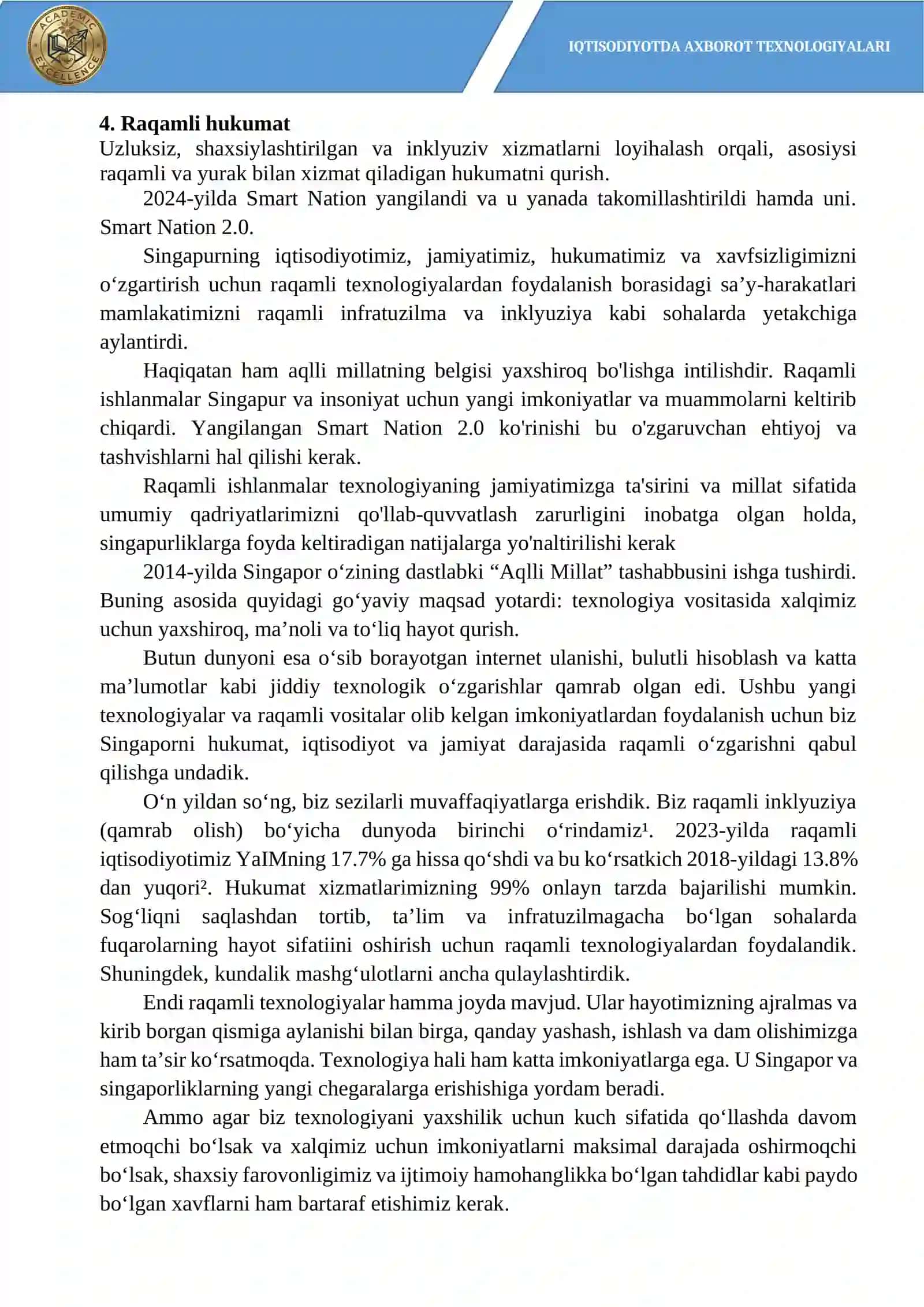 IQTISODIYOTDA AXBOROT TEXNOLOGIYALARI 4
