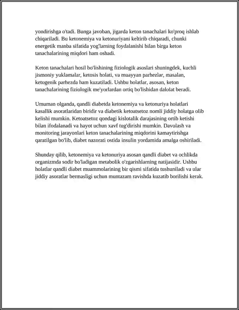 QANDLI VA OCHLIKDA KETANURIYA VA KETONEMIYA 4