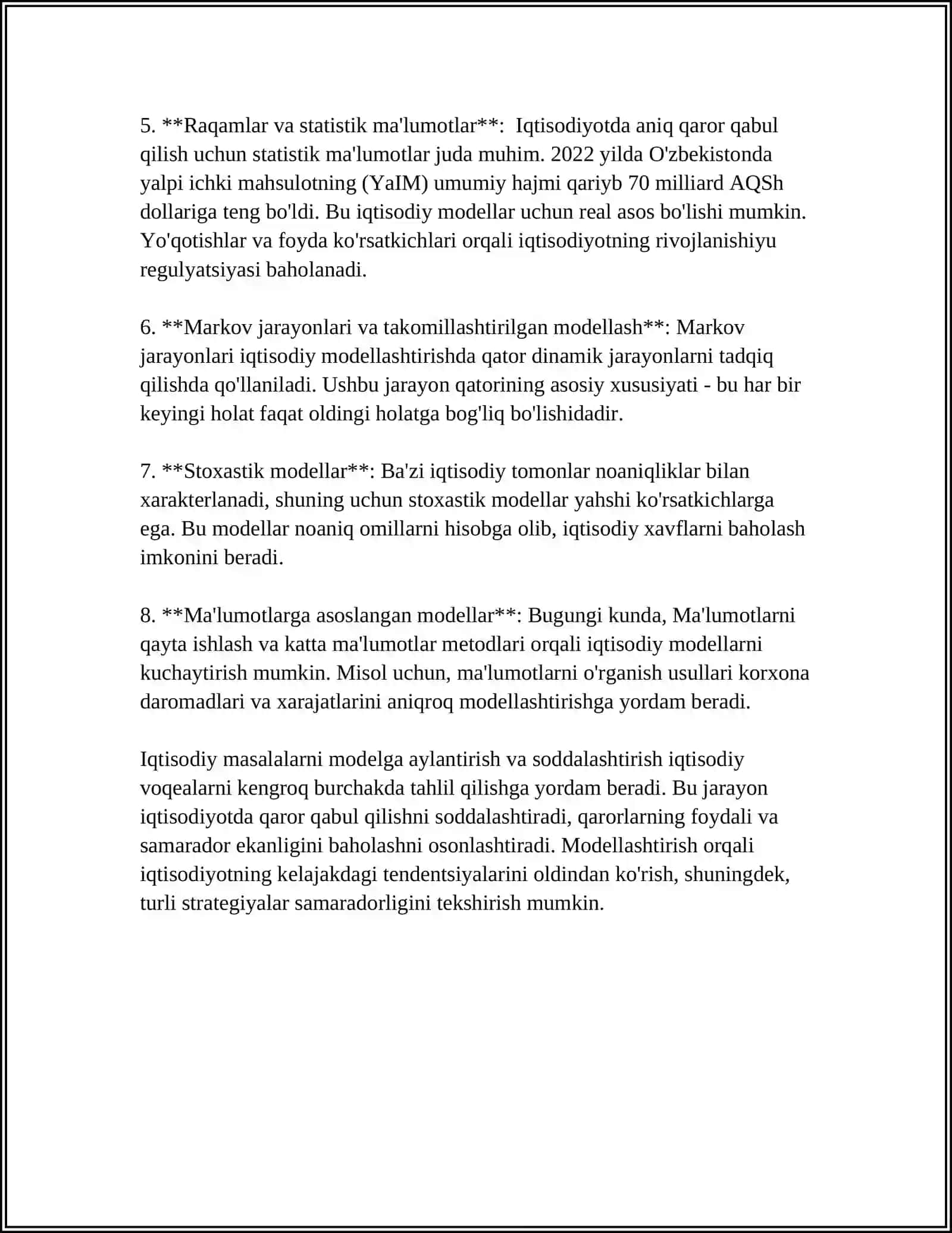 IQTISODIY MASALALARNING BAZAVIY YECHISH USULLAR 4