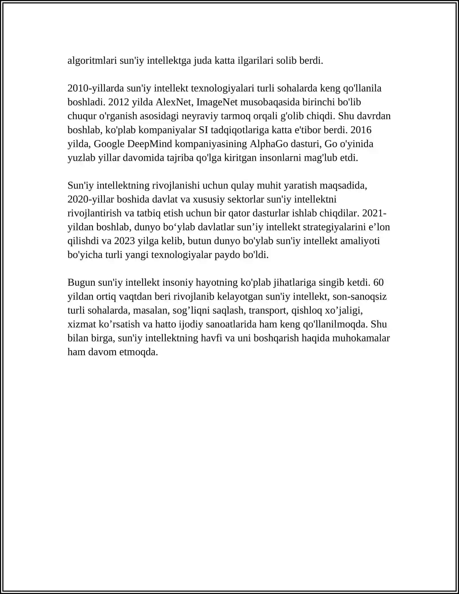 SUNʼIY INTELLEKT 4