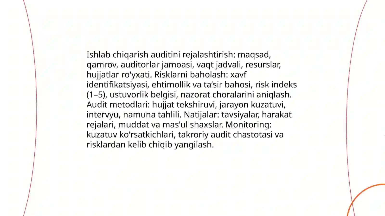 Ishlab chiqarish jarayoni auditi 4