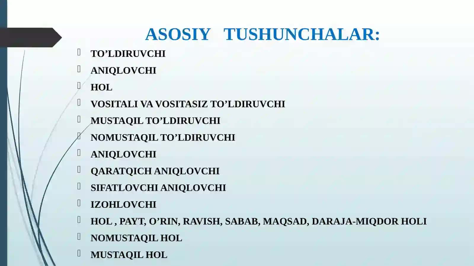 IIKINCHI DARAJALI BO‘LAKLAR YUZASIDAN AMALIY MASHG‘ULOT 4