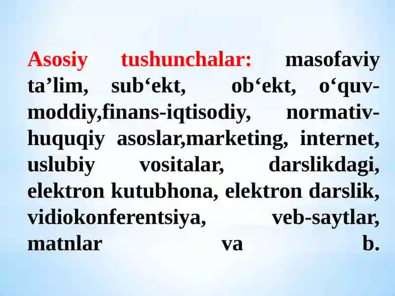 O'zbekistonda masofaviy ta'limning shakllanishi va rivojlanish istiqbollari 4