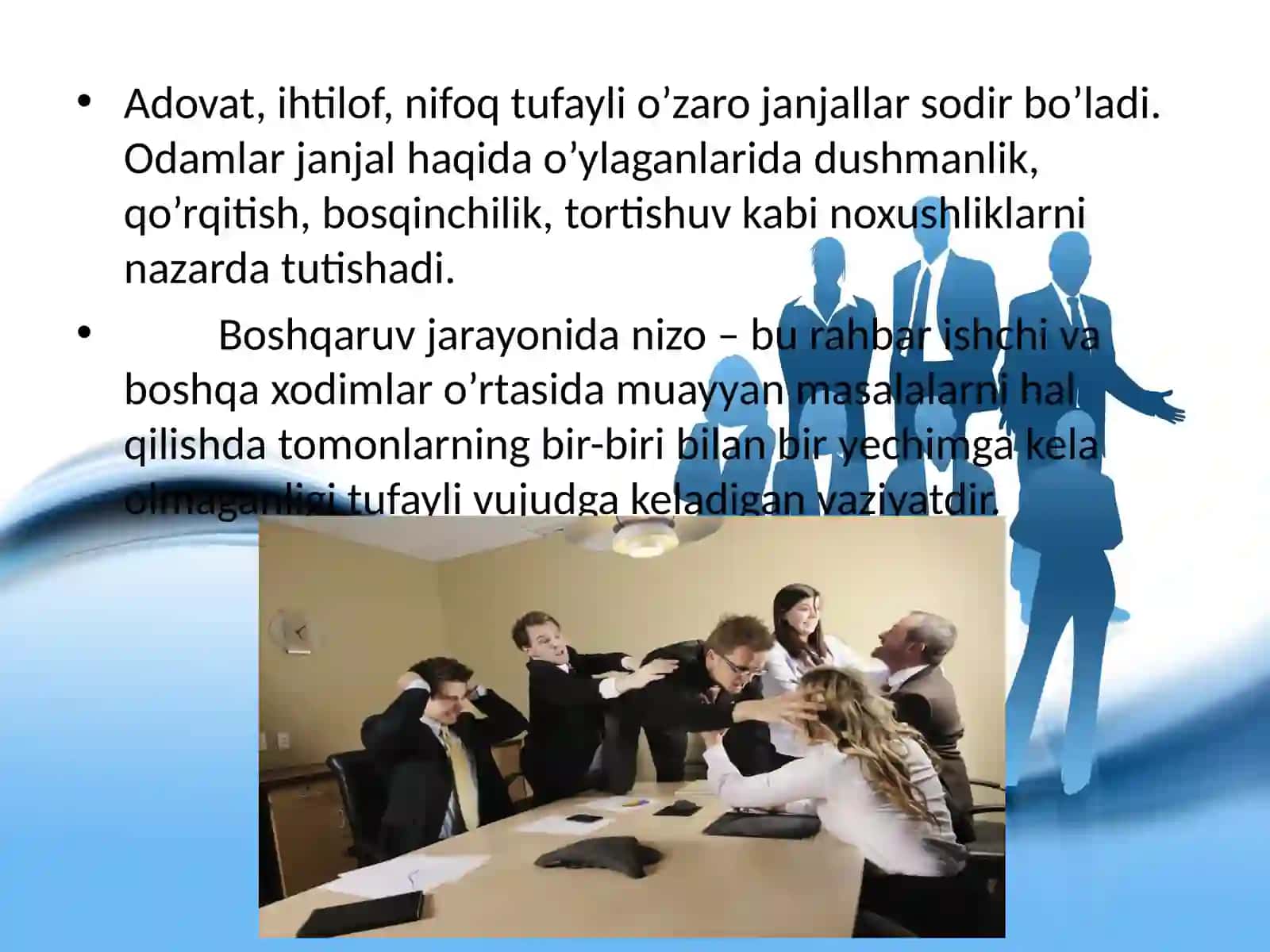 Menejment fanida: nizo va stresslar 4