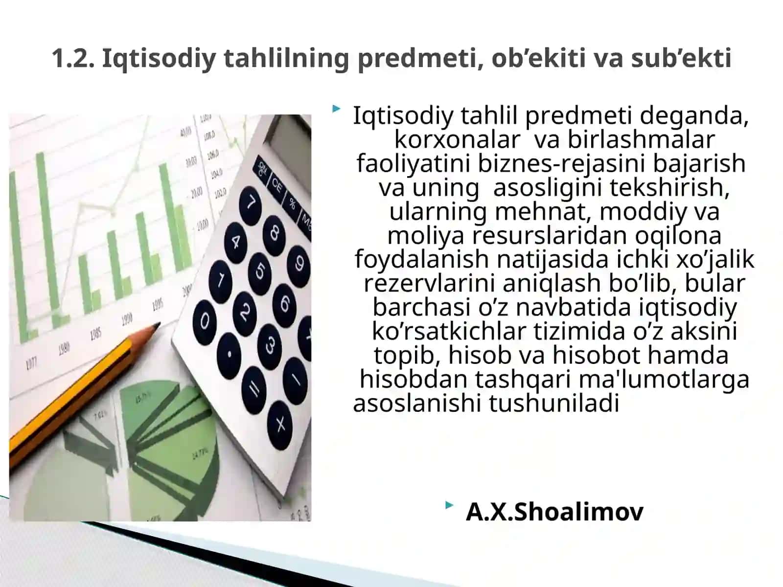Iqtisodiy tahlilning fan sifatida shakllanishi va rivojlanish bosqichlari 4