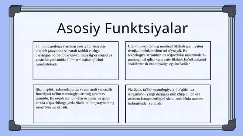 Axborot kompetentligini shakllantirishda ta’lim texnologiyasini tadbiqi. 4
