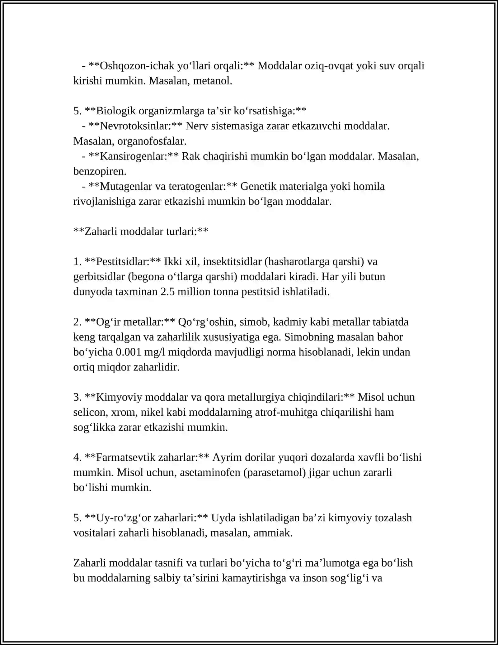 ZAHARLI VA KUCHLI TAʼSIR ETUVCHI MODDALAR 4