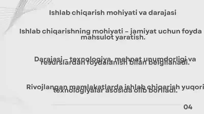 Ishlab chiqarish resurslari 4