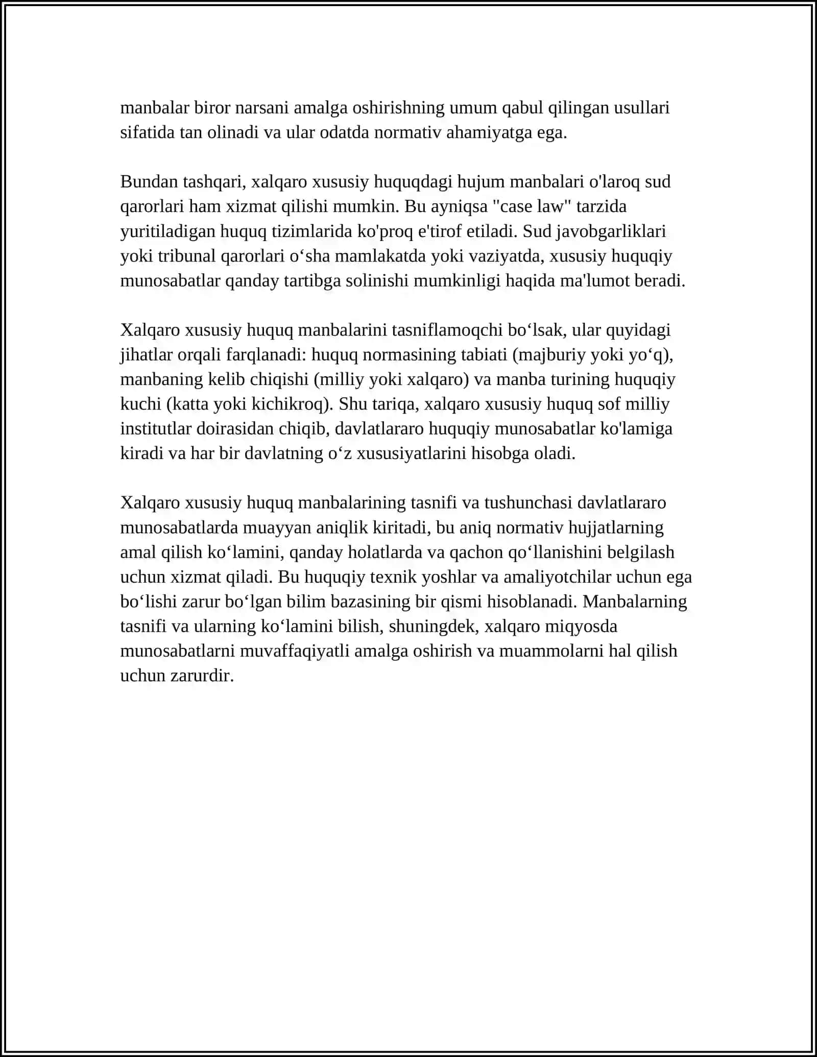 XALQARO XUSUSIY HUQUQ MANBALARI 4