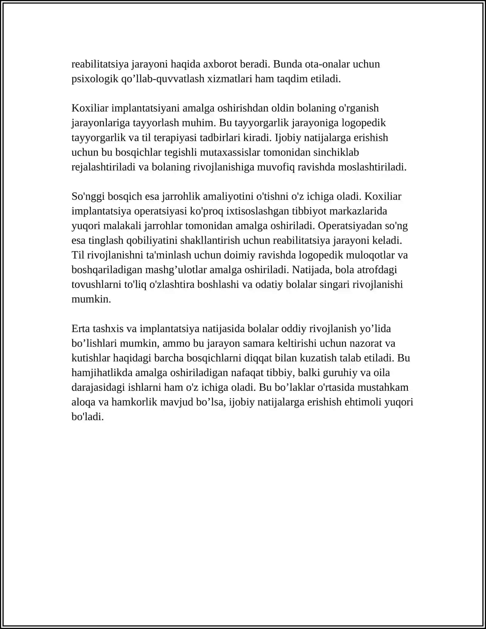 KOXILIAR IMLANTLI BOLALAR BILAN ISHLASH TAMOYILLARI 4