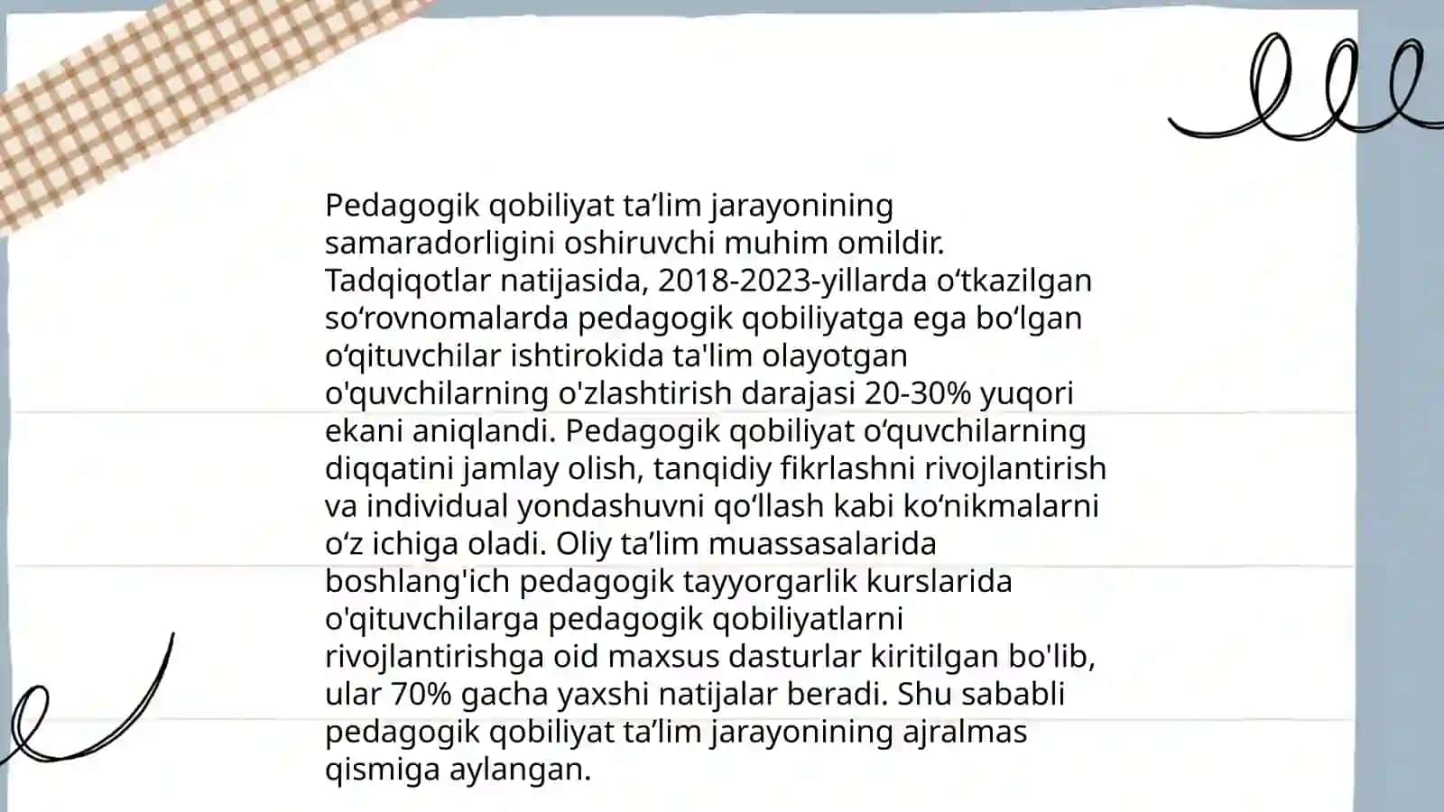 Oʻqituvchi kasbiy faoliyatida pedagogik qobiliyatning ahamiyati 4