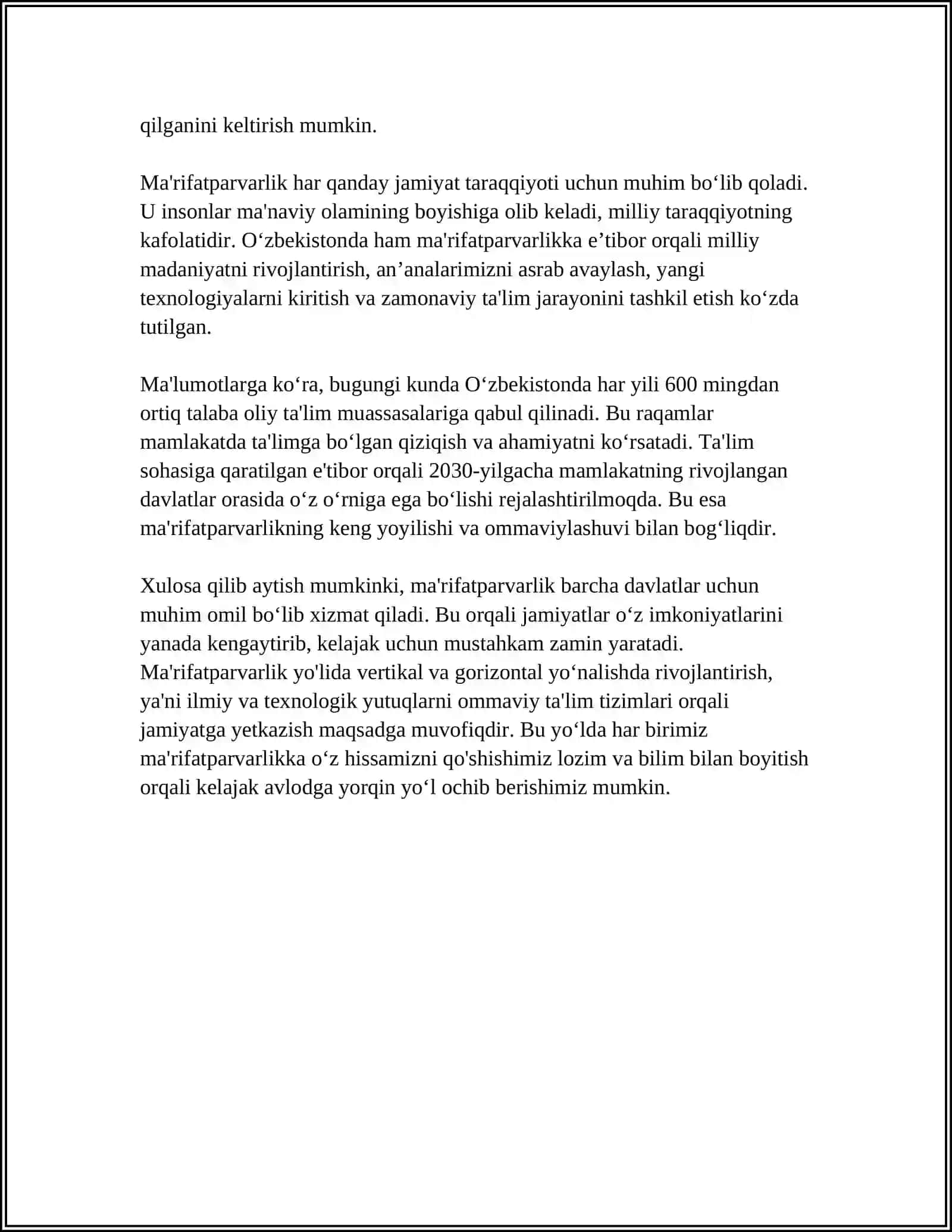 MAHMUDXOʻJA BEHBUDIYNING "PADARKUSH"DRAMASIDA MA'RIFATPARVARLIK MOTIVLARI 4