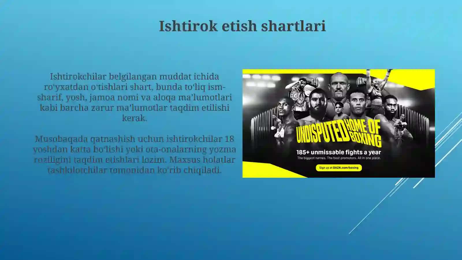 Musobaqa qoidalari, hakamlar va hakamlik qilish uslubiyati 4