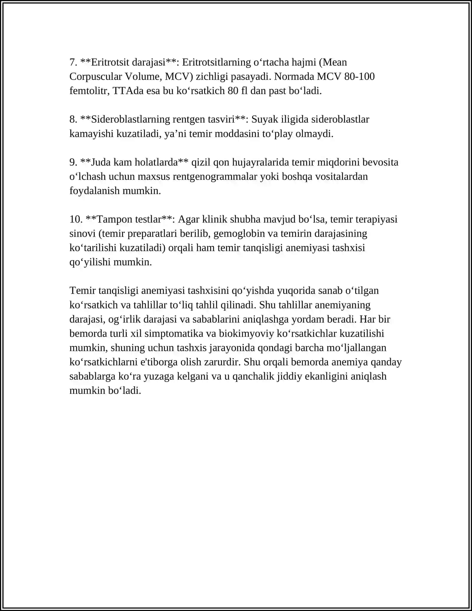 TEMIR TANQISLIGI ANEMIYANI DIFFERENTSIAL DIAGNOSTIKASI 4