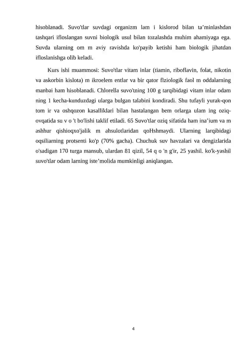 YASHIL SUVO’TLAR BO’LIMINING O’ZBEKISTONDA TARQALGAN TURLARI 4