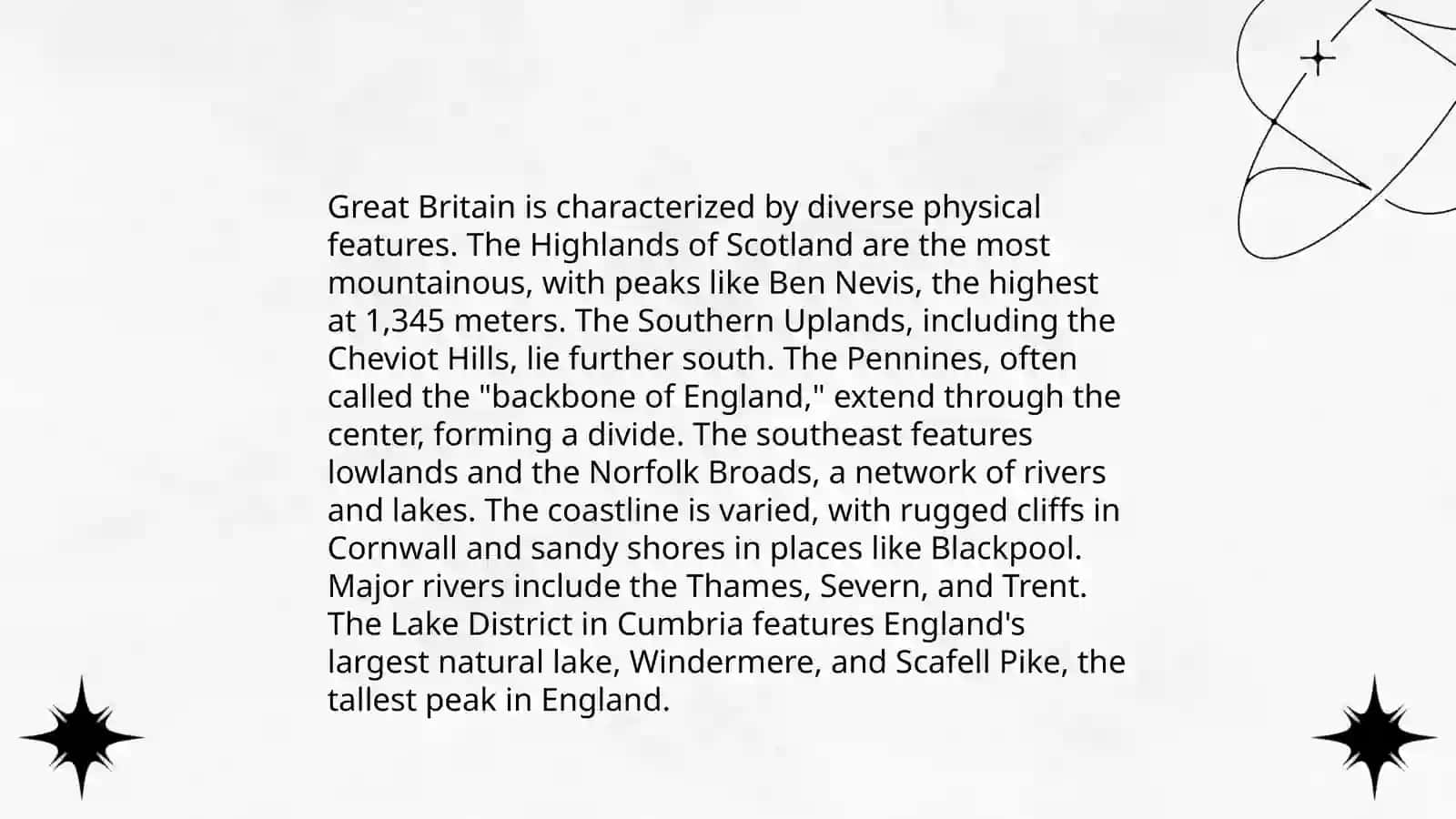 Geographical position, demographic cases, and nature resources of Great Britain 4