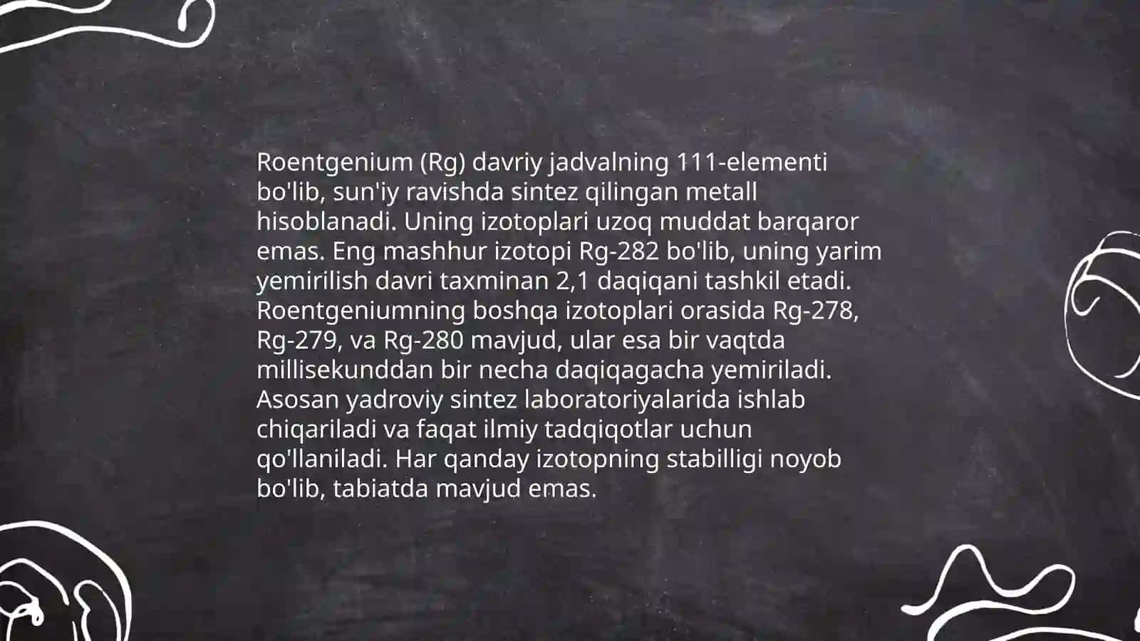 Elementlarning xossalari izotoplari reaksiyaga kirishishi formulalar 4