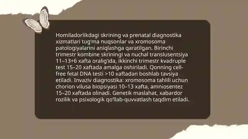 Ona va bola skrining markazlari faoliyati 4