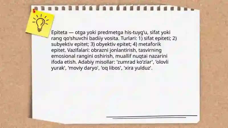Tilning tasviriy vositalari 4