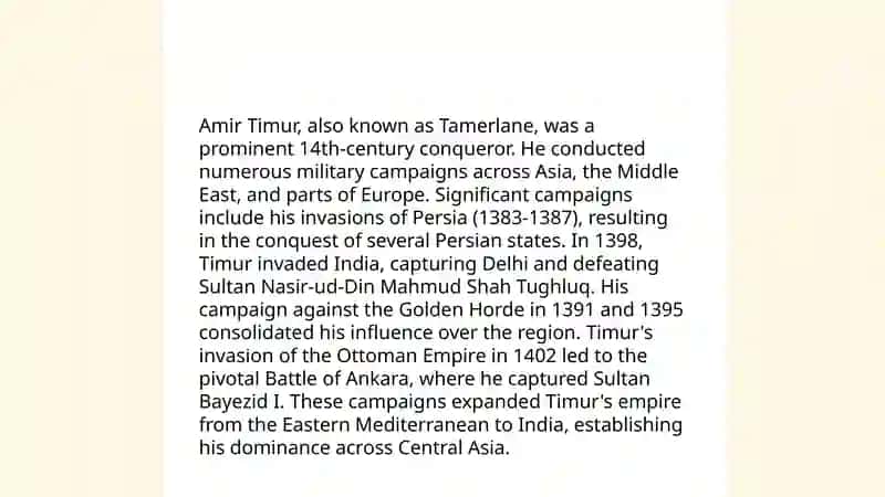 Amir Temur tuzgan saltanat va uning parchalanishi 4