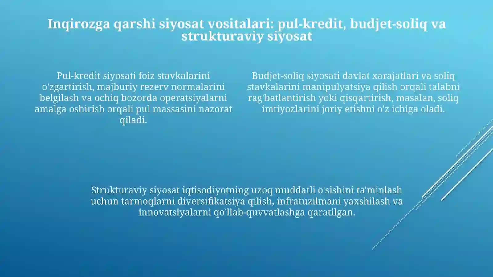 Iqtisodiy inqirozlar va ularni salbiy oqibatlarini bartaraf etish yoʻllari 4