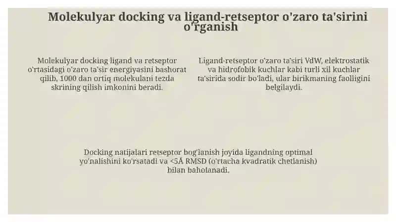Birikmalarning biologik faolligini baxolashning nazariy usullari 4