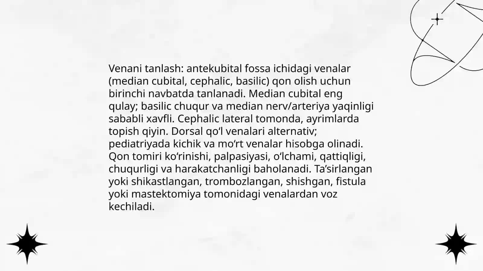 Venadan qon olish mehanizmi 4