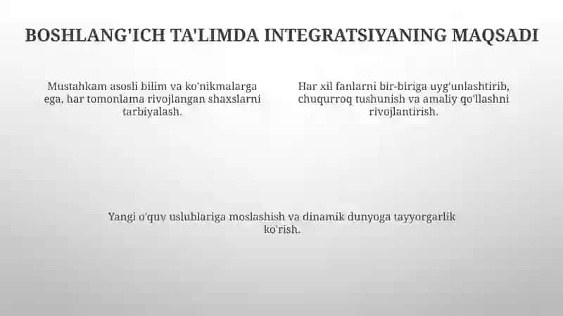 Innovatsiya va Integratsiya Boshlangʻich Taʼlimda 4