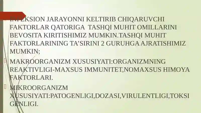 UMUMIY INFEKSION JARAYON HAQIDA TUSHUNCHA 4