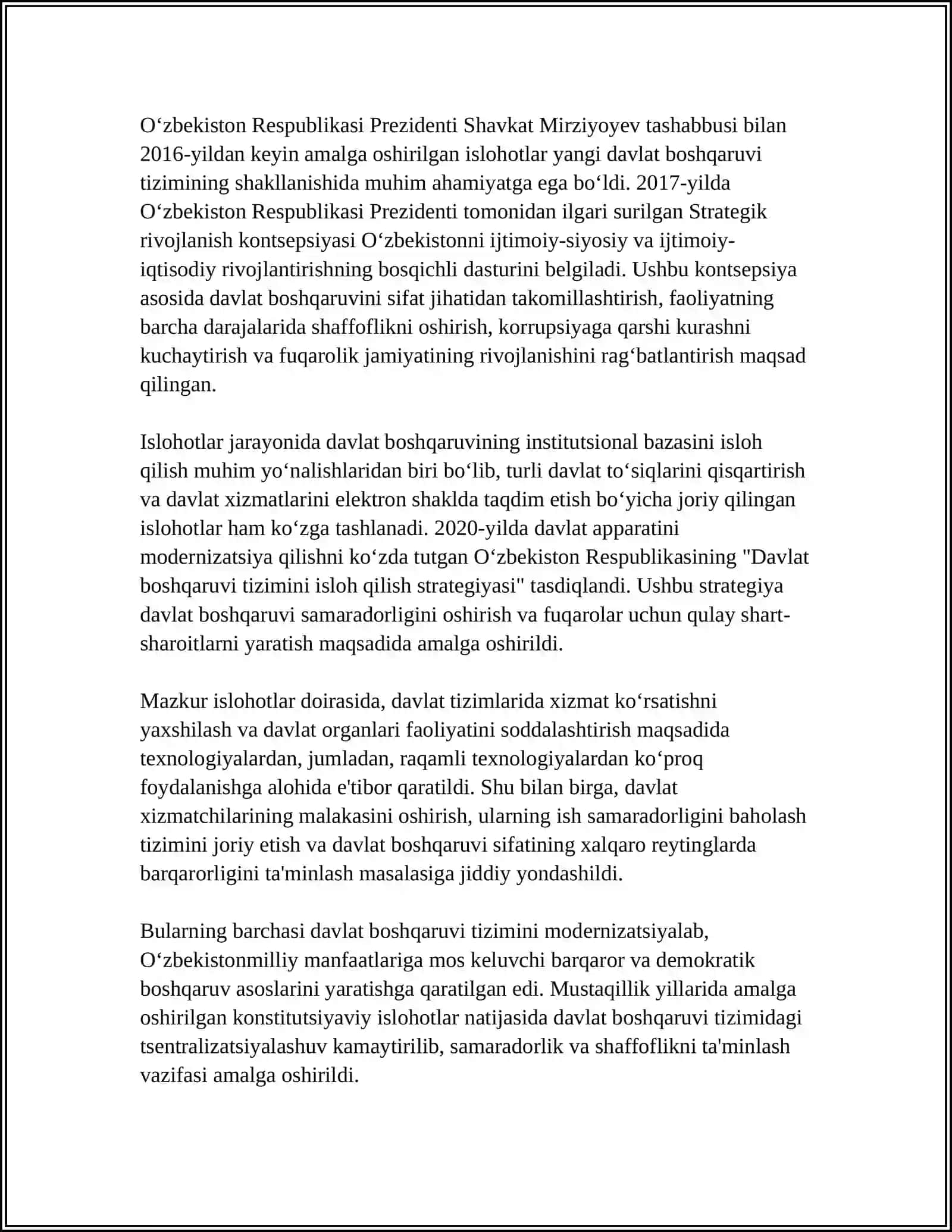 Konstitutsiyaviy islohotlar va davlat boshqaruvi konsepsiyasi 4