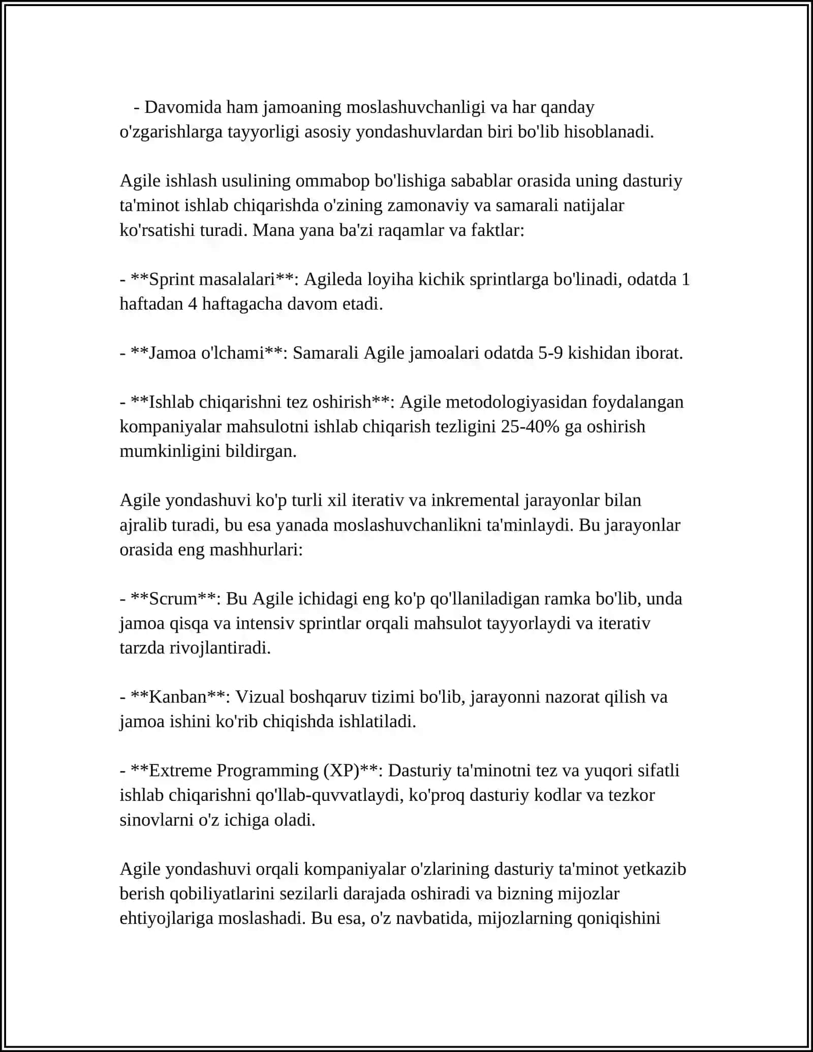 AGILEDA SIFATNI BOSHQARISH: TESTLASH VA DOIMIY INTEGRATSIYA 4