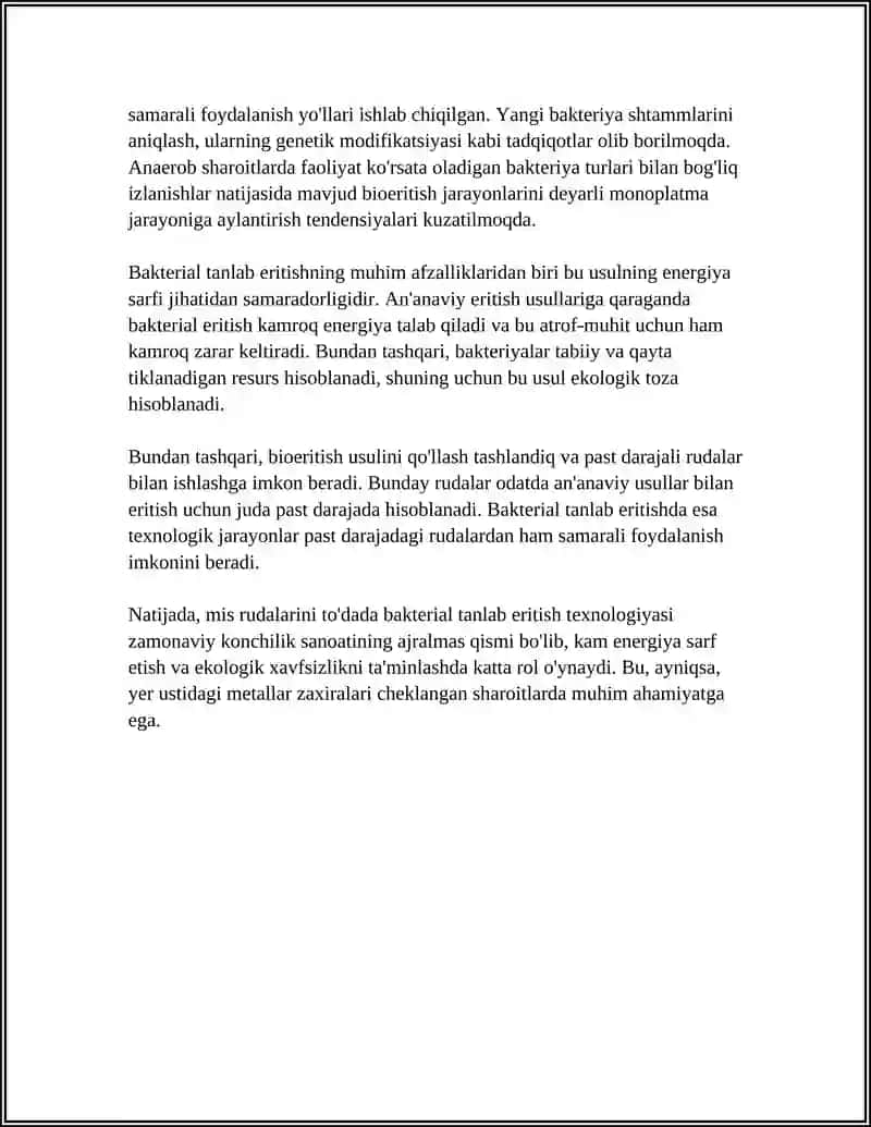 MIS RUDALARINI TO'DADA BAKTERIAL TANLAB ERITISH 4