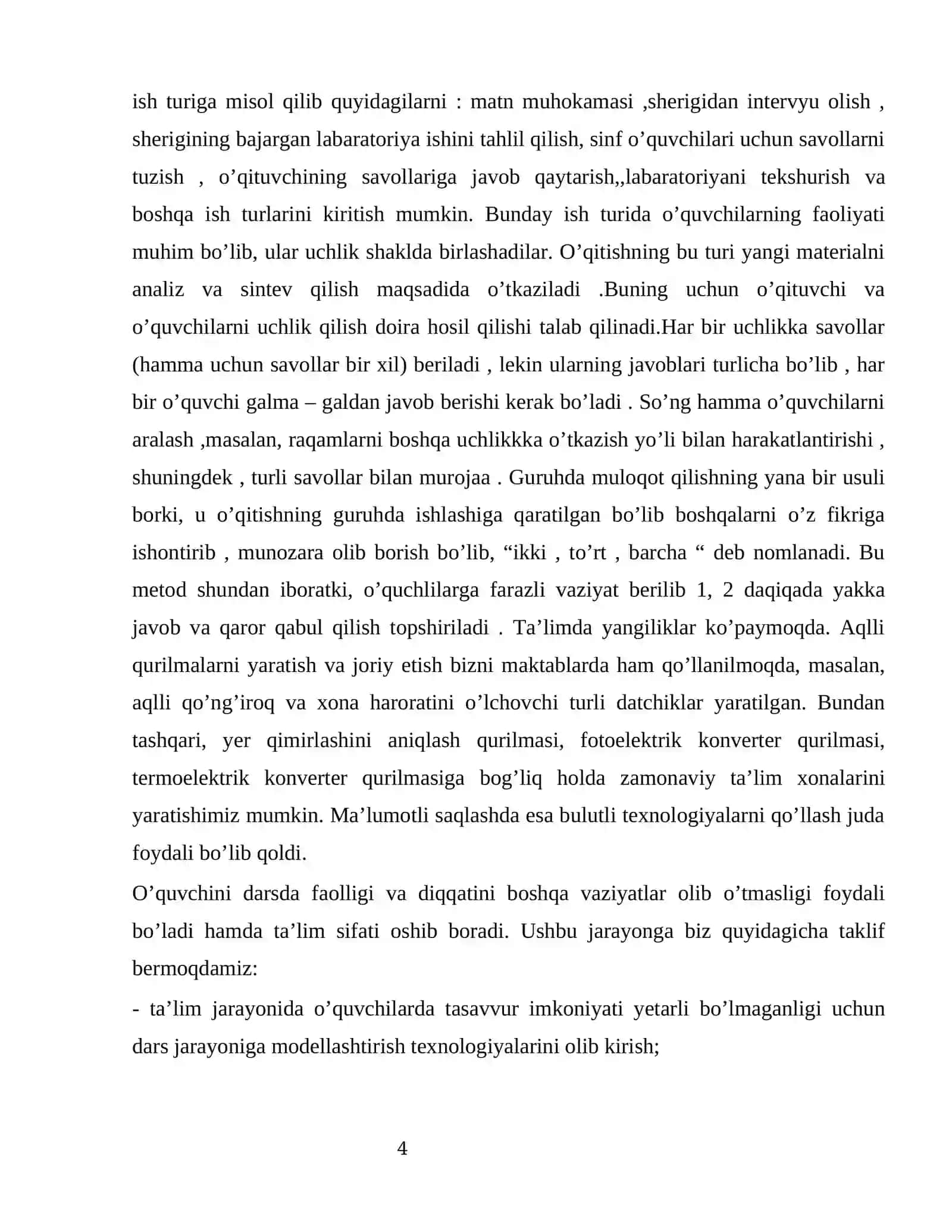 Biologiya fanini loyiha asosida o‘qitish metodikasi 4