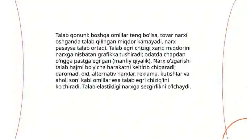 Talab va taklif tahlili asoslari 4