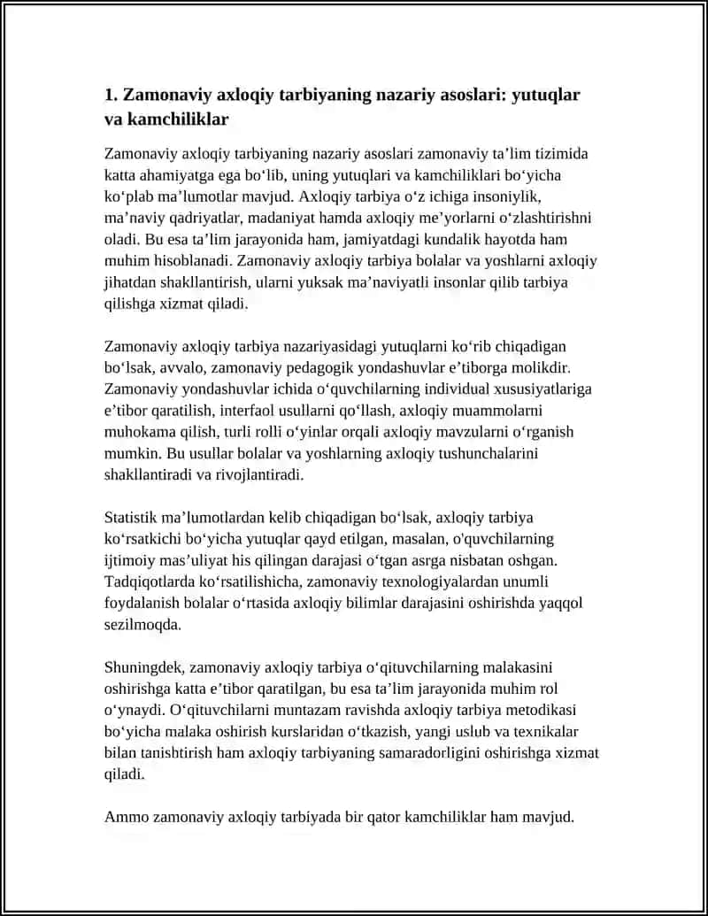 ZAMONAVIY AXLOQIY TARBIYANING YUTUQLARI VA KAMCHILIKLARI 4