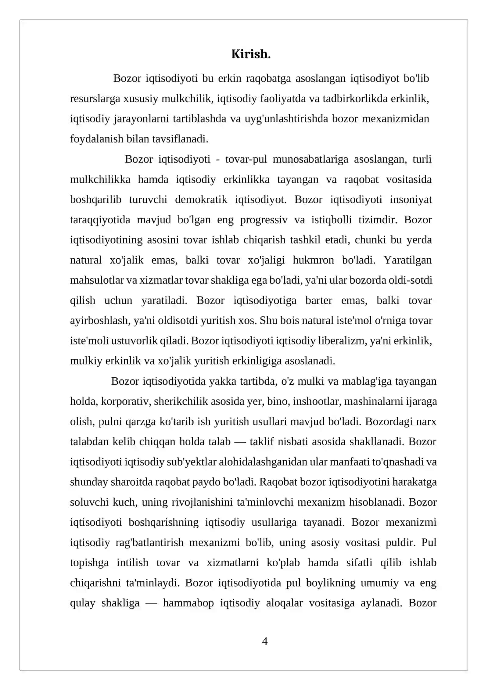 Iqtisodiyotni tartiblashning bozor mexanizmi 4