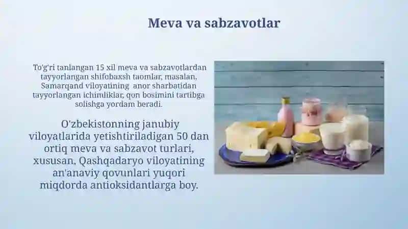 Shifobaxsh-profilaktik oziq ovqat mahsulotlari 4