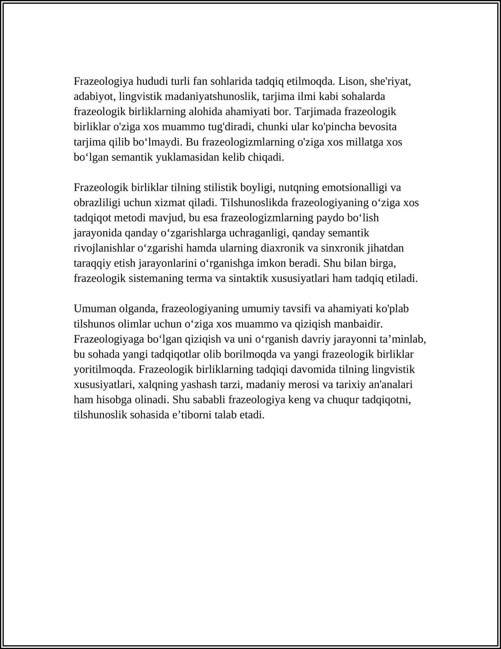 FRAZEOLOGIYA, FRAZEOLOGIK EKVIVALENTLIK HODISASI 4