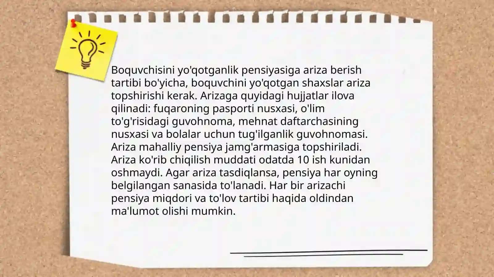 Boquvchisini yo'qotganlik pensiyasi 4