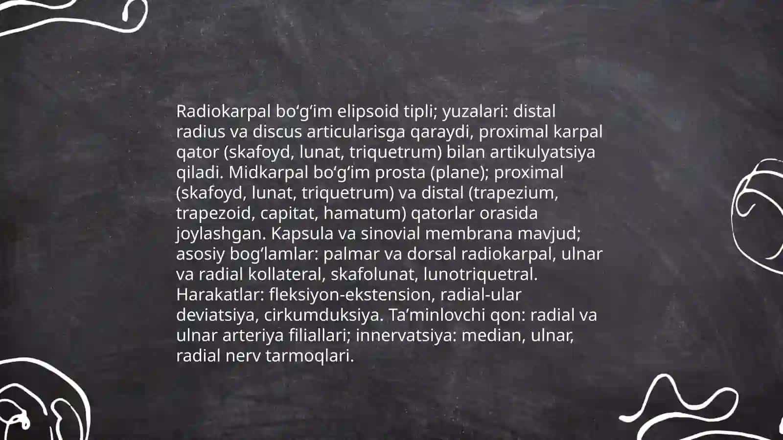 Bilak bilak-kaft usti boʻgʻimi va qoʻlning klinik anatomiyasi 4