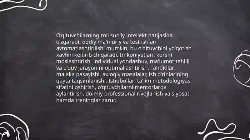 Ta'limda sun'iy intellekt:muammo va istiqbollari 4